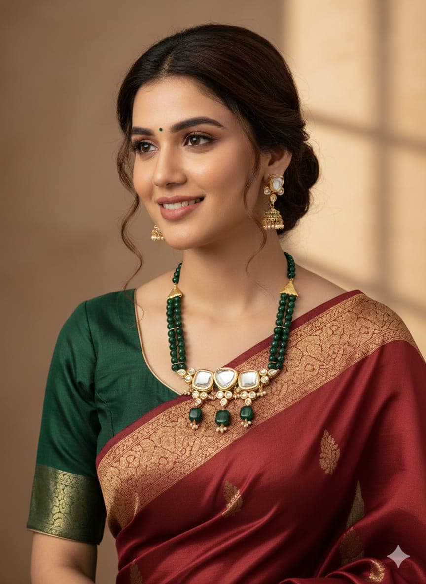 Emerald necklace set from the VIWA Ranisaa collection