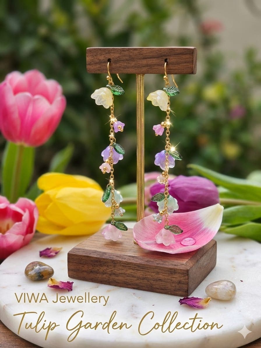 Long Tulip Earrings — Tulip Garden Collection
